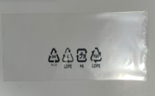 Túi poly  LDPE (trong suốt), in màu đen